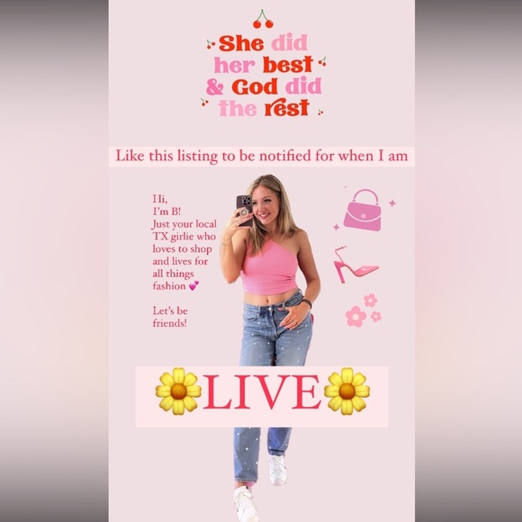 🌼LIKE THIS LISTING TO BE NOTIFIED WHEN I AM LIVE!🌼 - Picture 2 of 2